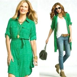 CAbi Emerald Shirt Dress
